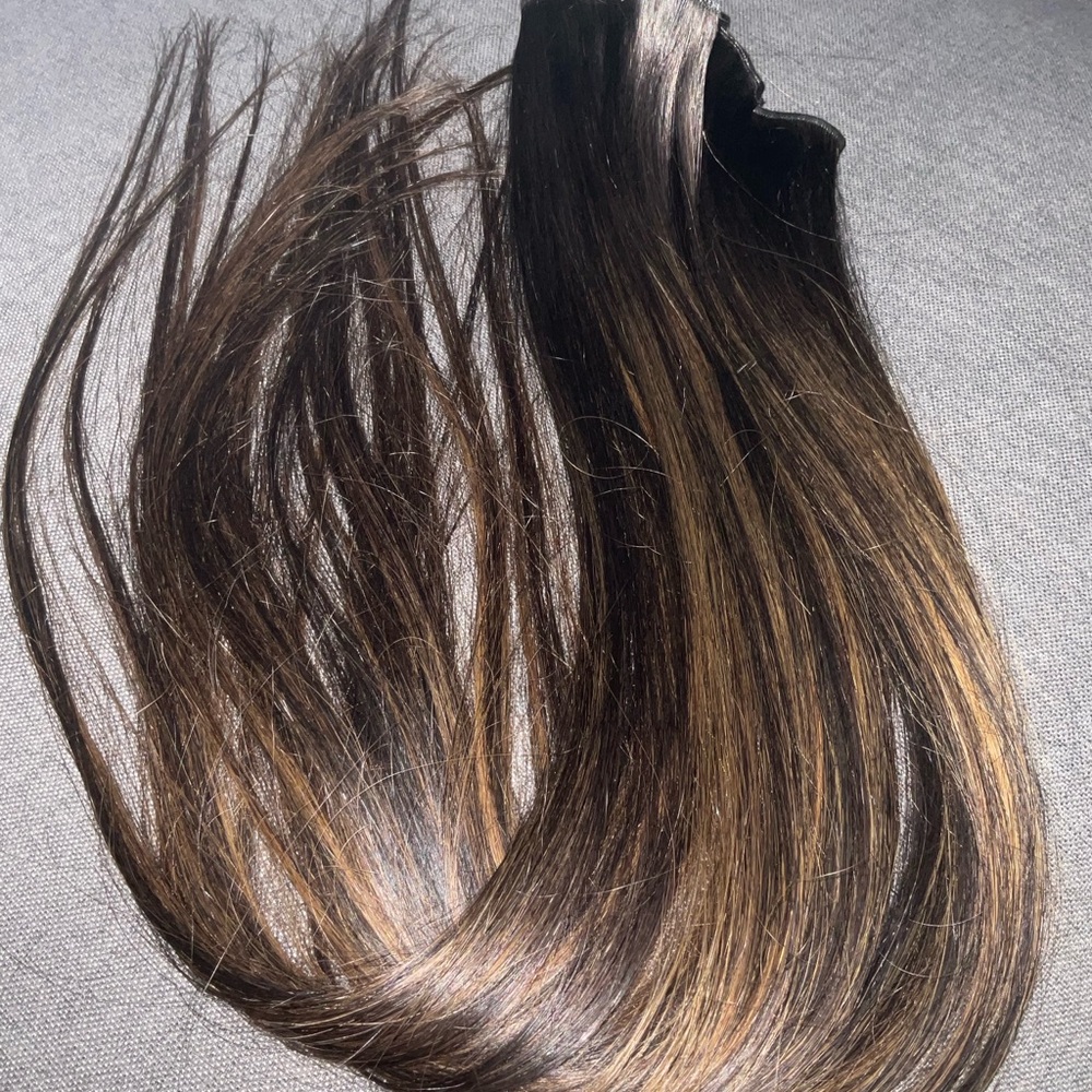 Luxurious infinity hair extension weft Brown Hair Extensions